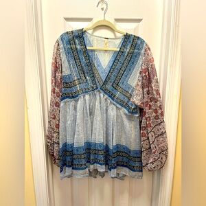 Free People Sheer Tunic, Size Large